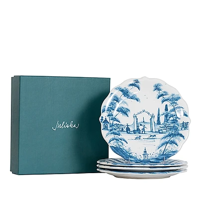 Juliska Country Estate Delft Blue Party Plates Set/4