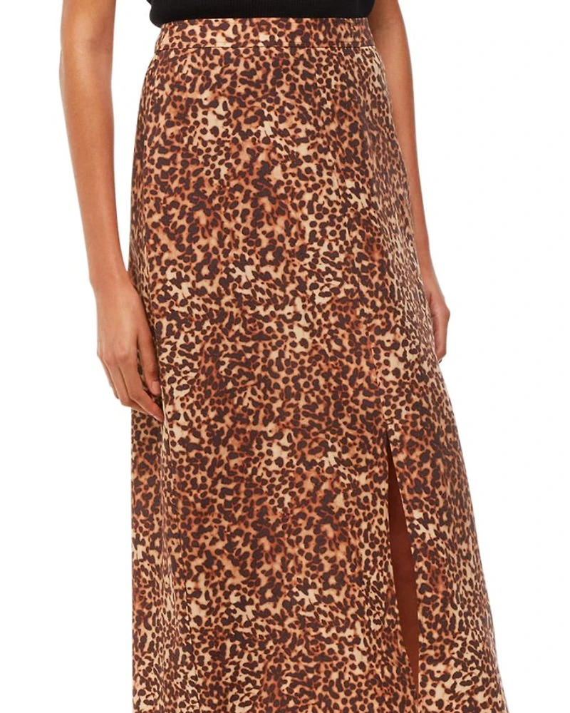 Marble Spot Front Split Skirt