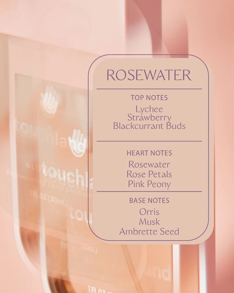 Glow Mist Hand Sanitizer - Rosewater 1 oz. (500 sprays)
