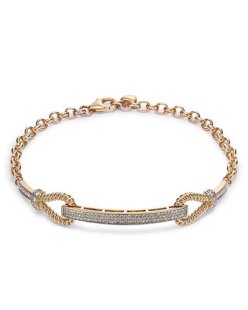 Bloomingdale's Fine Collection Diamond Bar Chain Bracelet