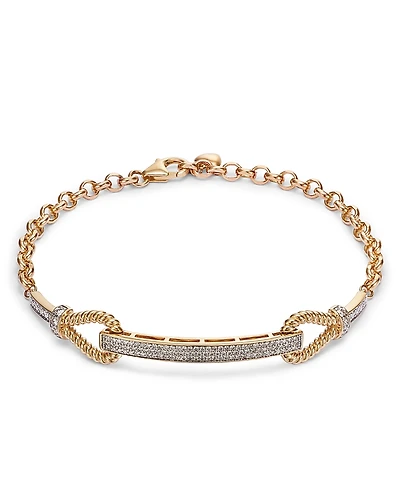 Bloomingdale's Fine Collection Diamond Bar Chain Bracelet