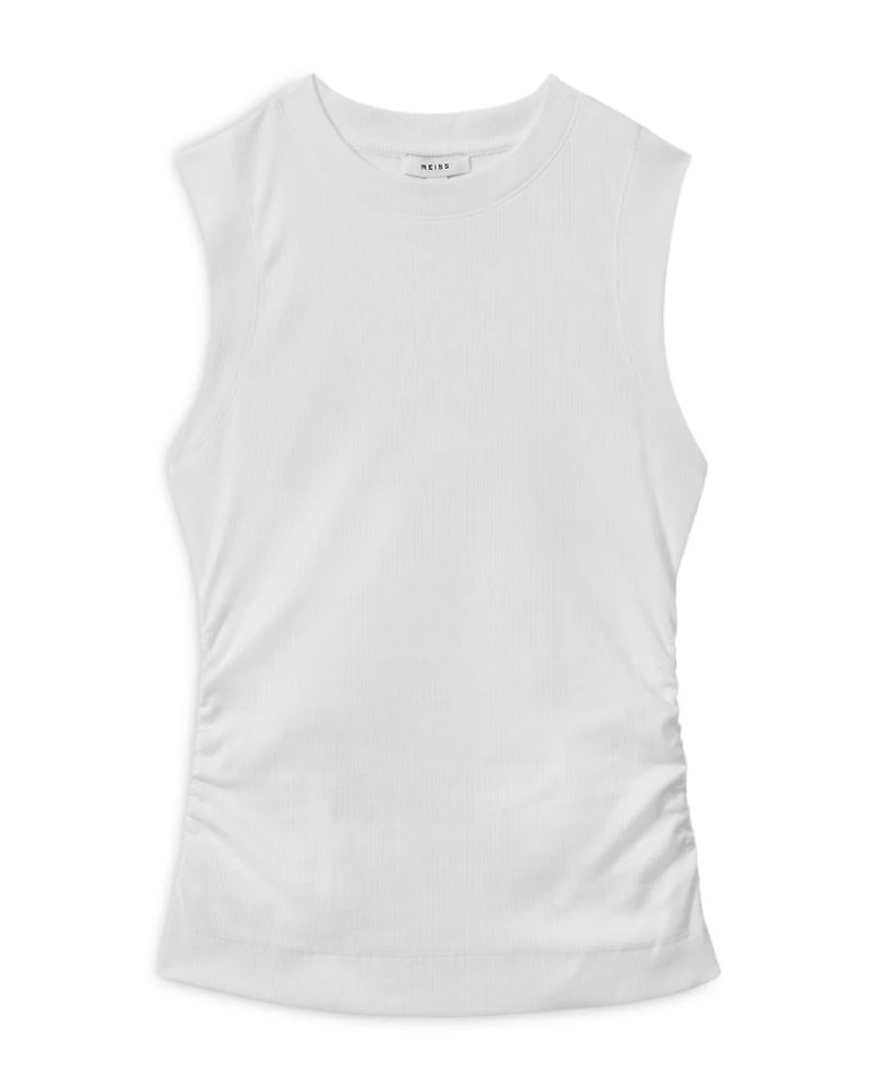 Trudy Ruched Ribbed Tank Top