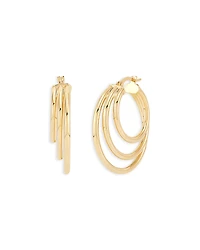 Bloomingdale's Fine Collection 14K Yellow Gold Layered Tube Hoop Earrings
