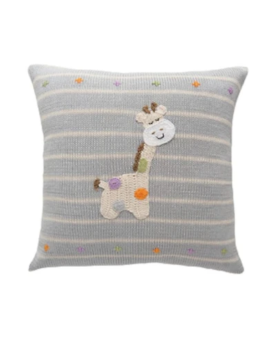 Knit Cotton 12" Spotted Giraffe Pillow
