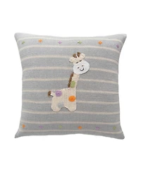 Knit Cotton 12" Spotted Giraffe Pillow