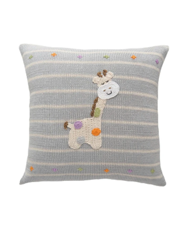 Melange Collection Knit Cotton 12 Spotted Giraffe Pillow