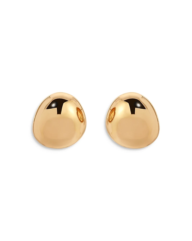 Ettika Polished Pebble Stud Earrings