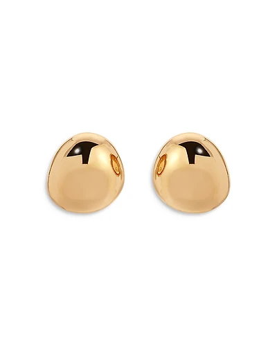 Ettika Polished Pebble Stud Earrings