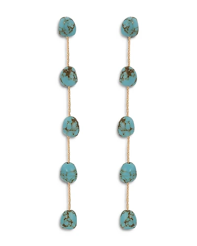 Ettika Turquoise Linear Drop Earrings