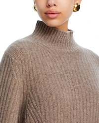 Rib Knit Bell Sleeve Turtleneck Sweater - Exclusive
