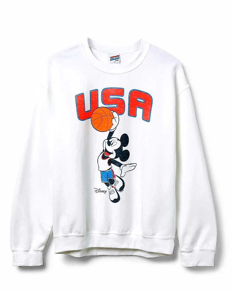 Junk Food Clothing Unisex Usa Mickey Basketball Flea Market Fleece Sweatshirt