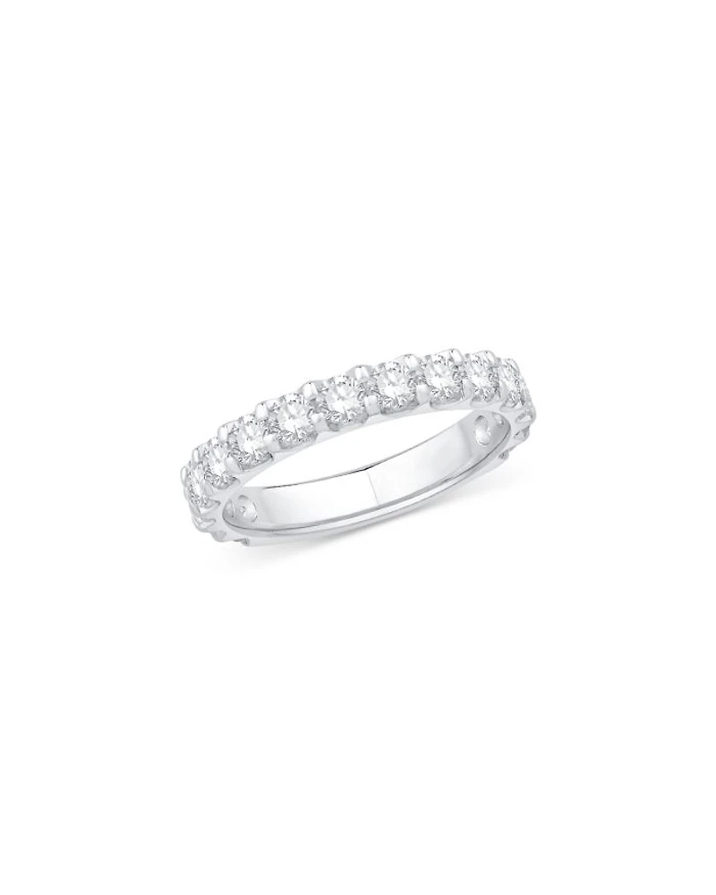 Certified Diamond Band in 14K White Gold, 1.50 tcw