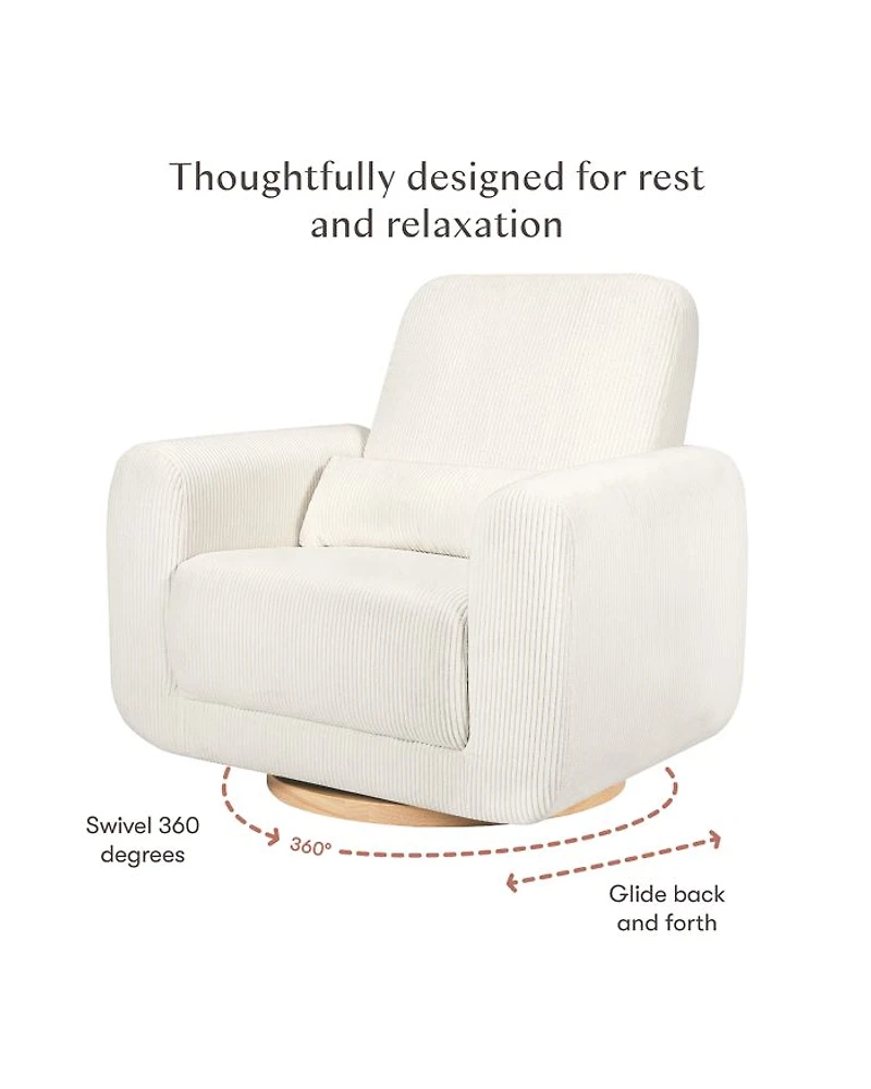 Tuba Corduroy Extra Wide Swivel Glider