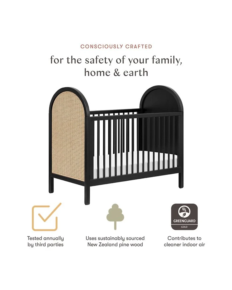 Bondi 3 1 Convertible Crib with Toddler Bed Conversion Kit