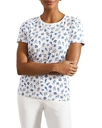 Hobbs London Pixie Cotton Printed Tee