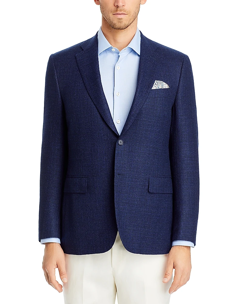 Canali Siena Melange Textured Solid Regular Fit Sport Coat