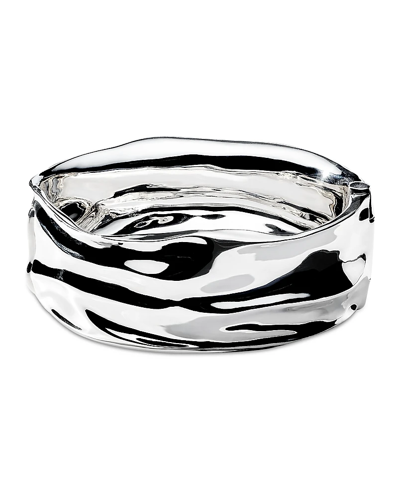 Ippolita Sterling Silver 925 Classico Crush Wide Hinged Bangle Bracelet