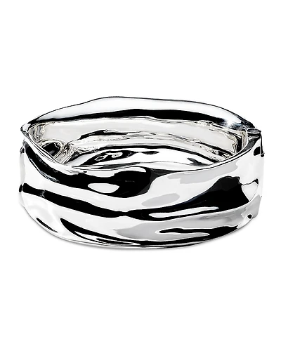 Ippolita Sterling Silver 925 Classico Crush Wide Hinged Bangle Bracelet