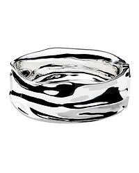 Ippolita Sterling Silver 925 Classico Crush Wide Hinged Bangle Bracelet