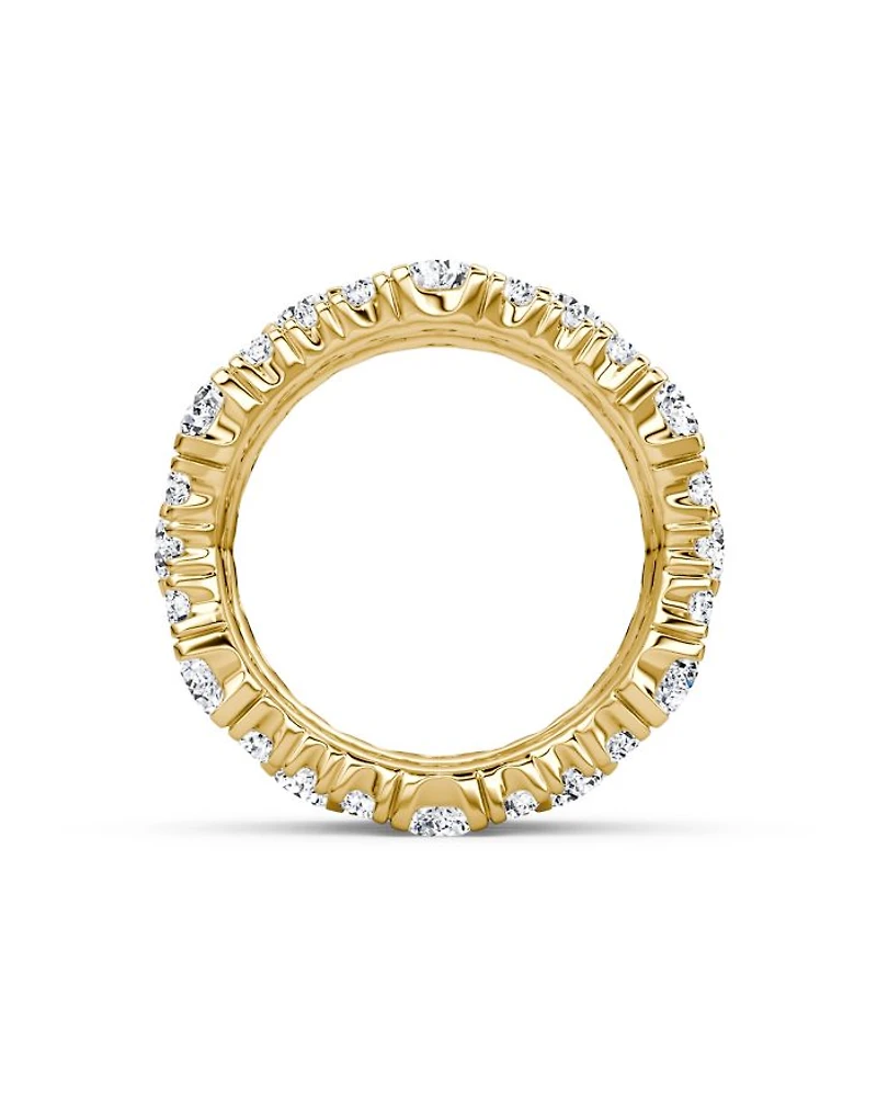 3 Row Pavé Ring 14K Yellow Gold, 4.65tw Round Brilliant Lab Grown Diamonds