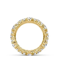 3 Row Pavé Ring 14K Yellow Gold, 4.65tw Round Brilliant Lab Grown Diamonds