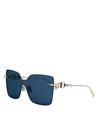 Dior Cd Chain M1U Mask Sunglasses, 140mm