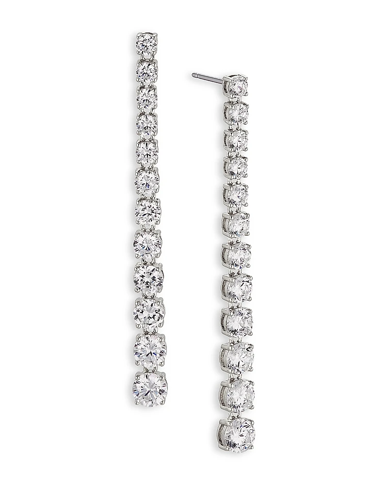 Nadri Perfect Tennis Cubic Zirconia Graduated Linear Drop Earrings