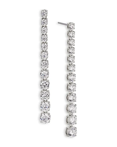 Nadri Perfect Tennis Cubic Zirconia Graduated Linear Drop Earrings