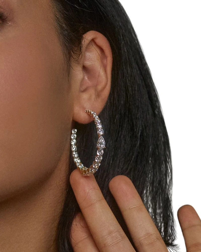 Halle Cubic Zirconia C Hoop Earrings