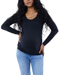 Maternity Long Sleeve Scoop Neck Tee