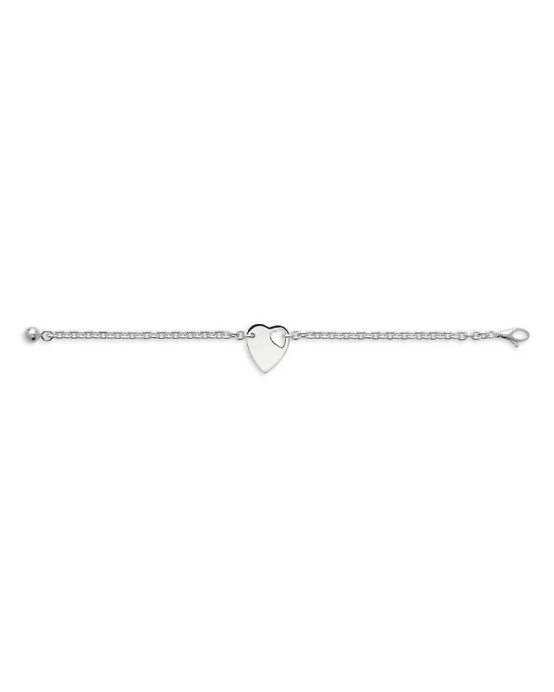Sterling Silver Trademark Heart Charm Bracelet