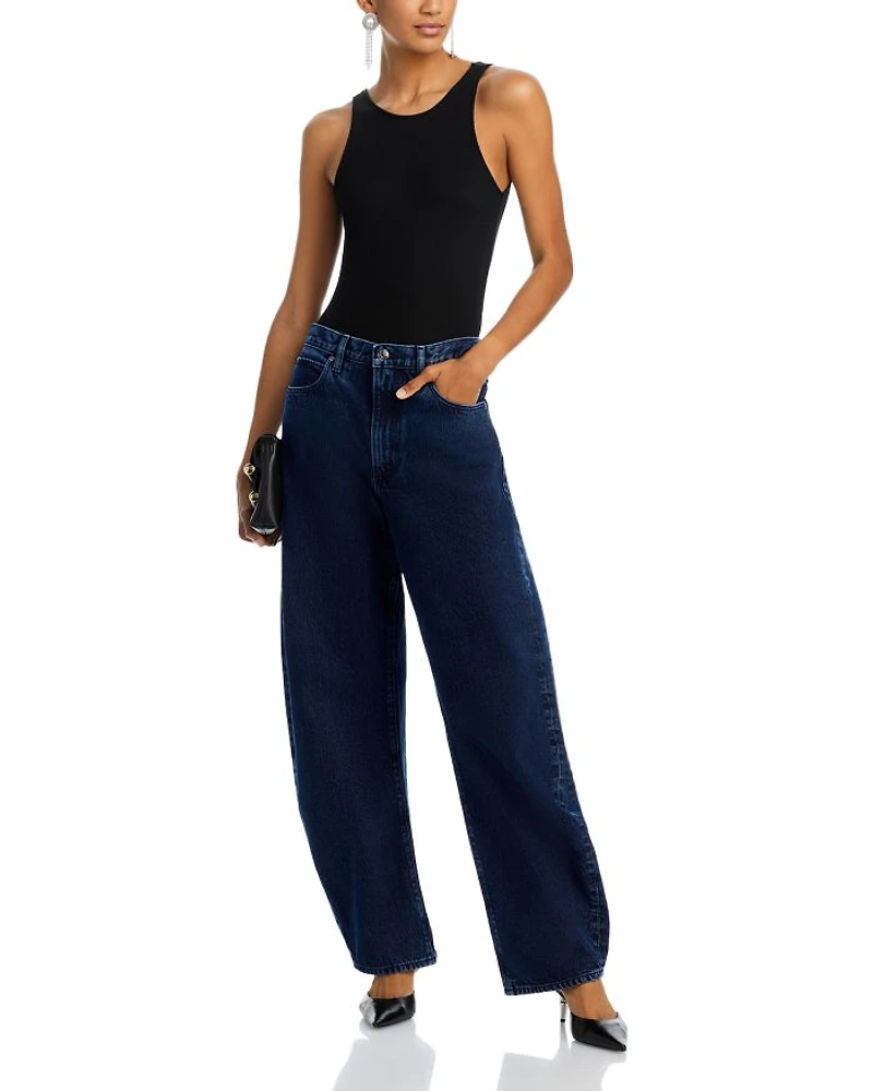 High Rise Bubble Jeans Dorado