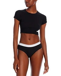Cropped Short Sleeve Crewneck Tee