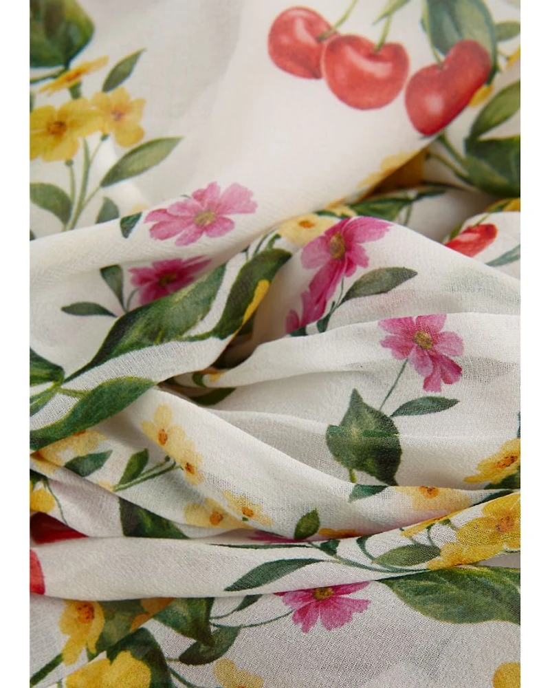 Tegan Printed Silk Dress