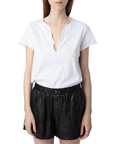 Zadig & Voltaire Diamante Henley Tee