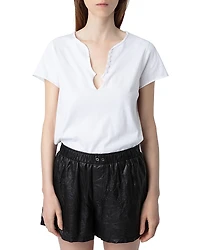 Zadig & Voltaire Diamante Henley Tee