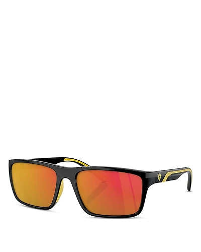 Ferrari Rectangular Sunglasses, 59mm