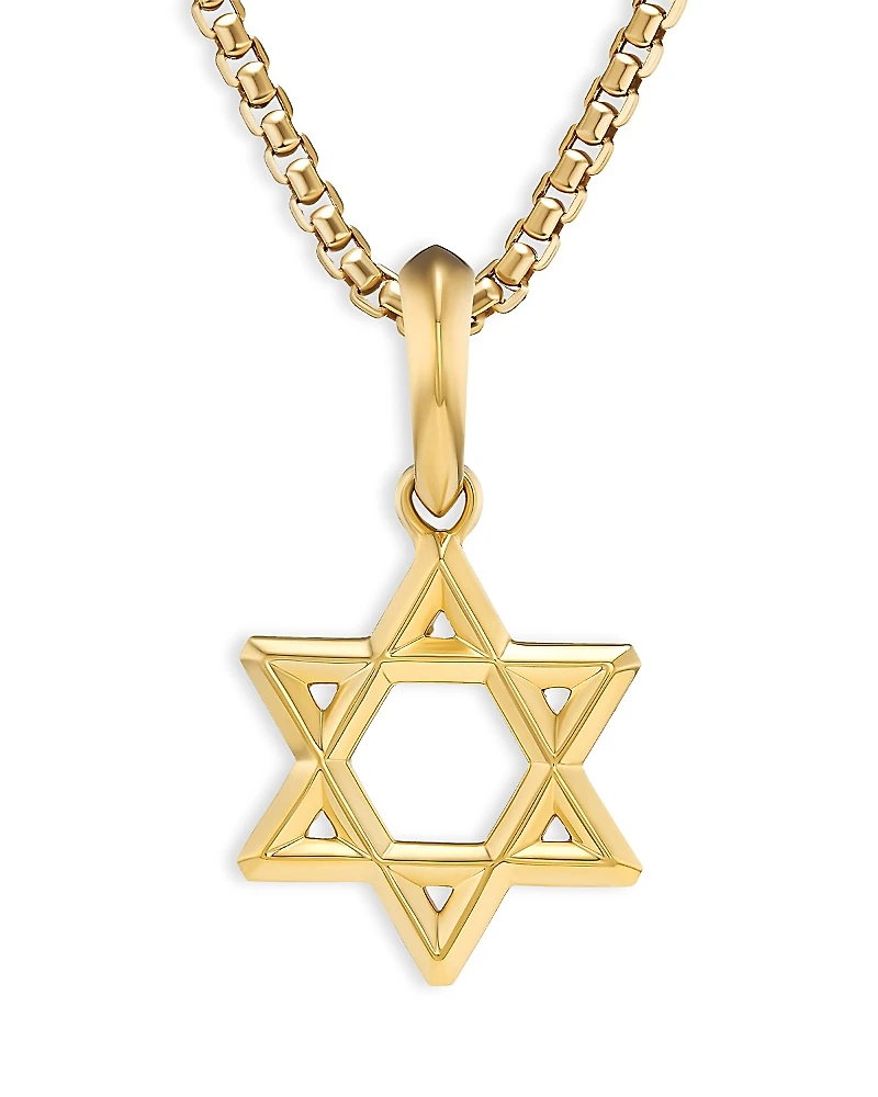David Yurman Men's 18K Yellow Gold Amulets Star of David Pendant
