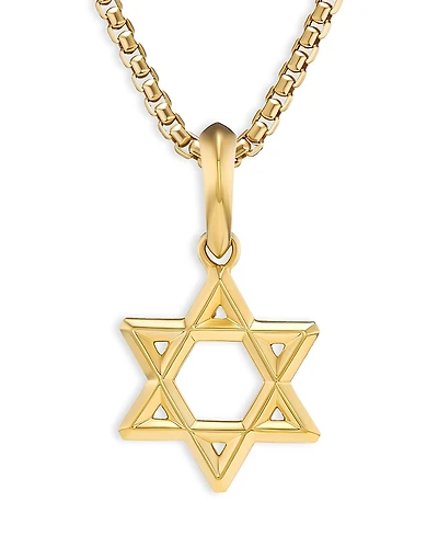 David Yurman Men's 18K Yellow Gold Amulets Star of David Pendant