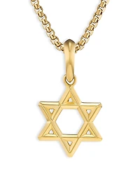 David Yurman Men's 18K Yellow Gold Amulets Star of David Pendant