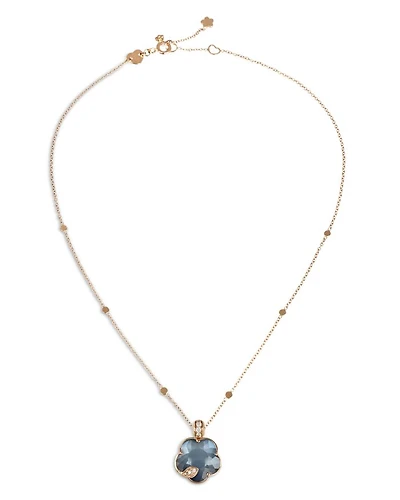 Petit Joli Lunaire 18K Rose Gold Lunar Garden Gem Necklace with Diamonds