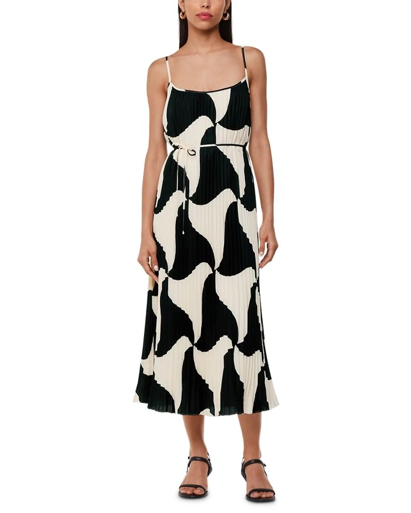 Triangle Swirl Pleated Dress