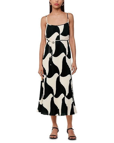 Triangle Swirl Pleated Dress