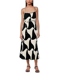 Triangle Swirl Pleated Dress