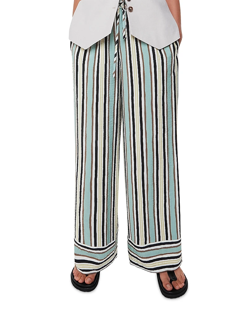 Whistles Nicola Striped Wide Leg Pants