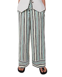 Whistles Nicola Striped Wide Leg Pants