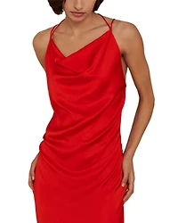 Lilah Cowl Neck Slip Midi Dress