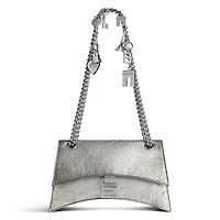 Balenciaga Crush Small Chain Bag Dirty Effect with Souvenirs and Rhinestones