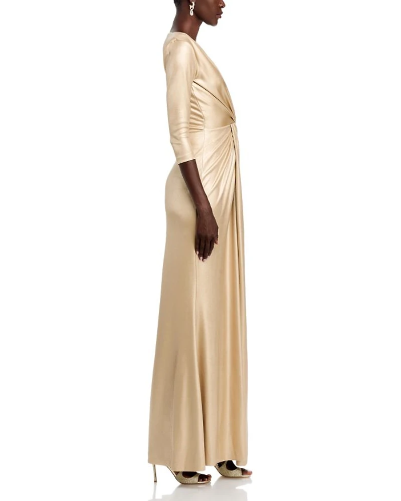 Arata Twist Front Long Gown