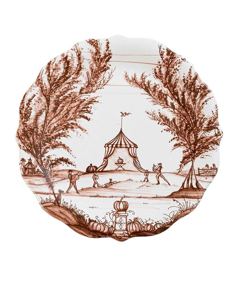 Country Estate Harvest Party Plate Assorted Set of 4